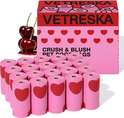 VETRESKA Crush & Blush Dog Poop Bags Refill Set, 300 count