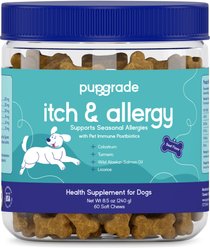 PupGrade Itch & Allergy Relief Beef Flavored Chew Anti-itch Supplement for Dogs, 60 count