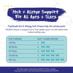 PupGrade Itch & Allergy Relief Beef Flavored Chew Anti-itch Supplement for Dogs, 60 count slide 2 of 5