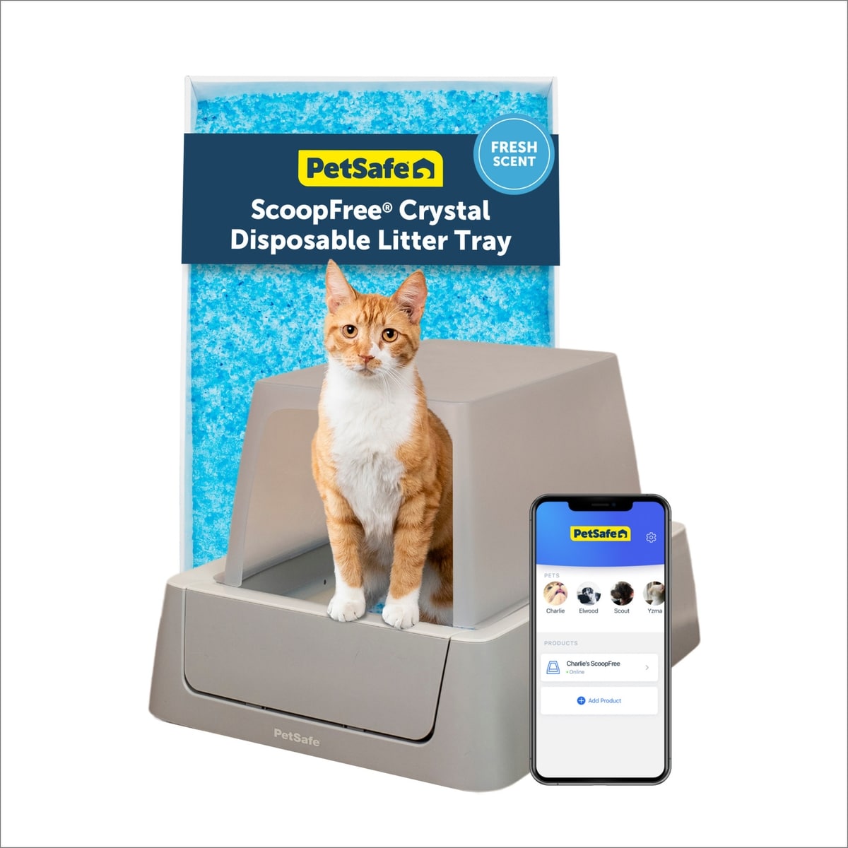 PETSAFE ScoopFree Crystal Smart Self-Cleaning Cat Litter Box