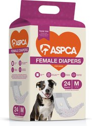 ASPCA Female Dog Diapers, Medium: 15 to 23-in waist, 24 count