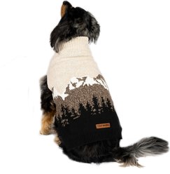 Eddie Bauer Mountain Landscape Dog Sweater, Heathered Oatmeal, Large