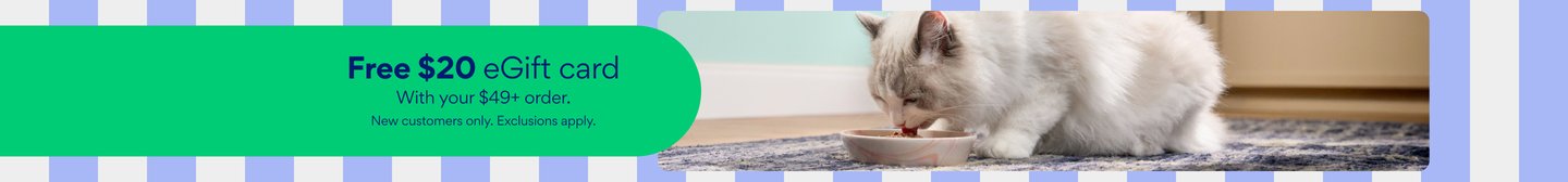 Free $20 eGift card with your $49+ order. New customers only. Exclusions apply