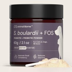 AnimalBiome S. boulardii + FOS Powder Supplement for Dogs & Cats, 60g bag