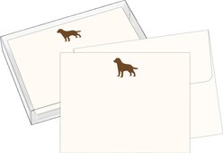 Maison de Papier Chocolate Lab Flat Card Canvas Art