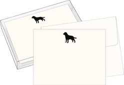 Maison de Papier Black Lab Flat Card Canvas Art