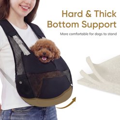 Supet Seat Belt Loop Sling Dog Carrier, Black, Medium slide 2 of 9