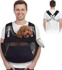Supet Seat Belt Loop Sling Dog Carrier, Black, Medium