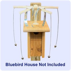 Sparrow-B-Gone! Wall Mounted Flat & Level Roof Bluebird House Accessory, Natural slide 2 of 3