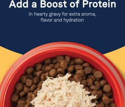 CANIDAE Pure High Protein Topper Shreds of Real Chicken in Gravy Recipe Wet Dog Food, 3-oz pouch, case of 12 slide 2 of 8
