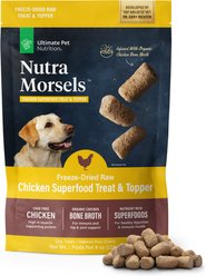 Ultimate Pet Nutrition Nutra Morsels Chicken Superfood Treat & Dog Food Topper, 8-oz bag