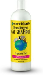Earthbath Hypoallergenic Fragrance Free Cat Shampoo, 16-fl oz bottle