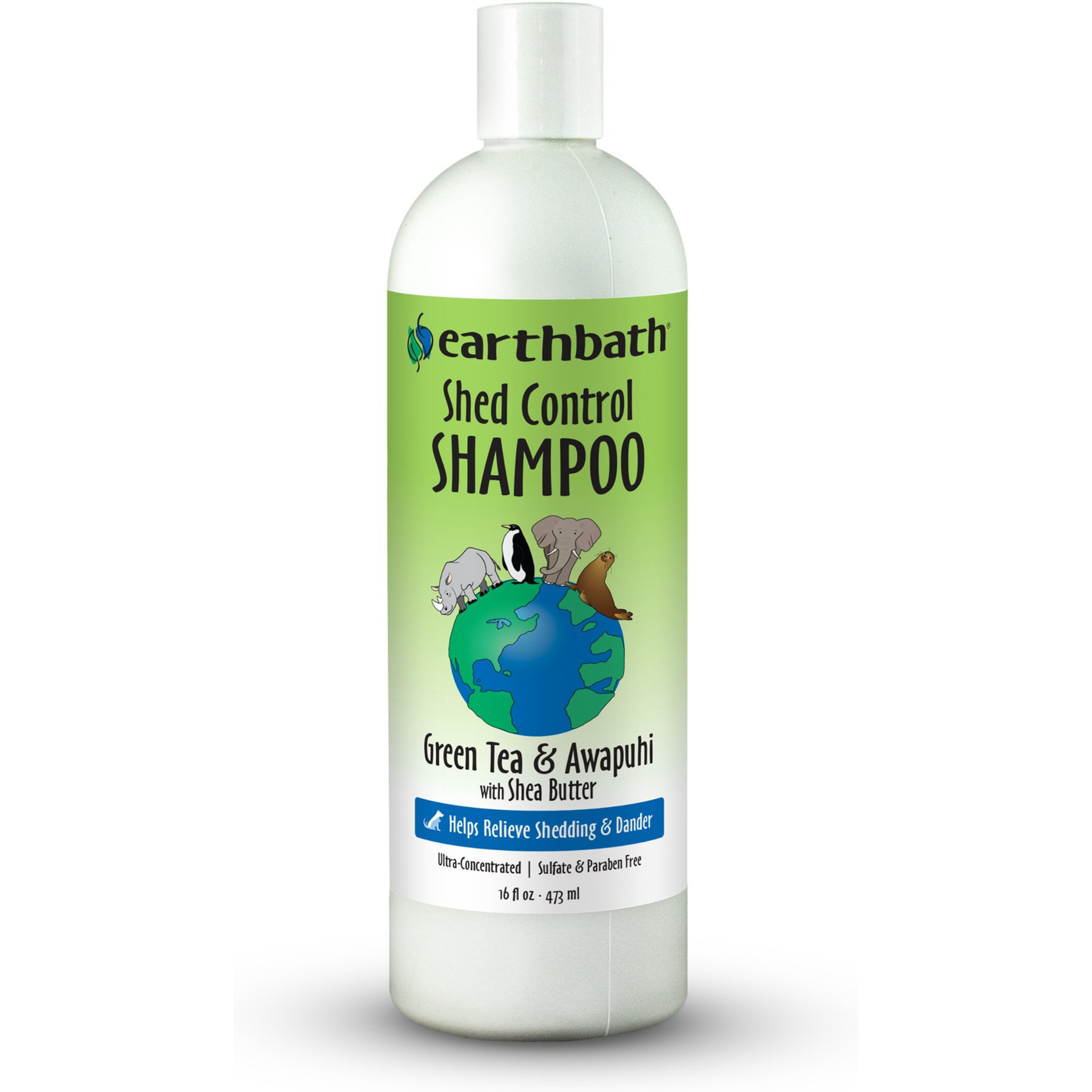 Earthbath Shed Control Green Tea & Awapuhi Shampoo for Dogs, 16-oz