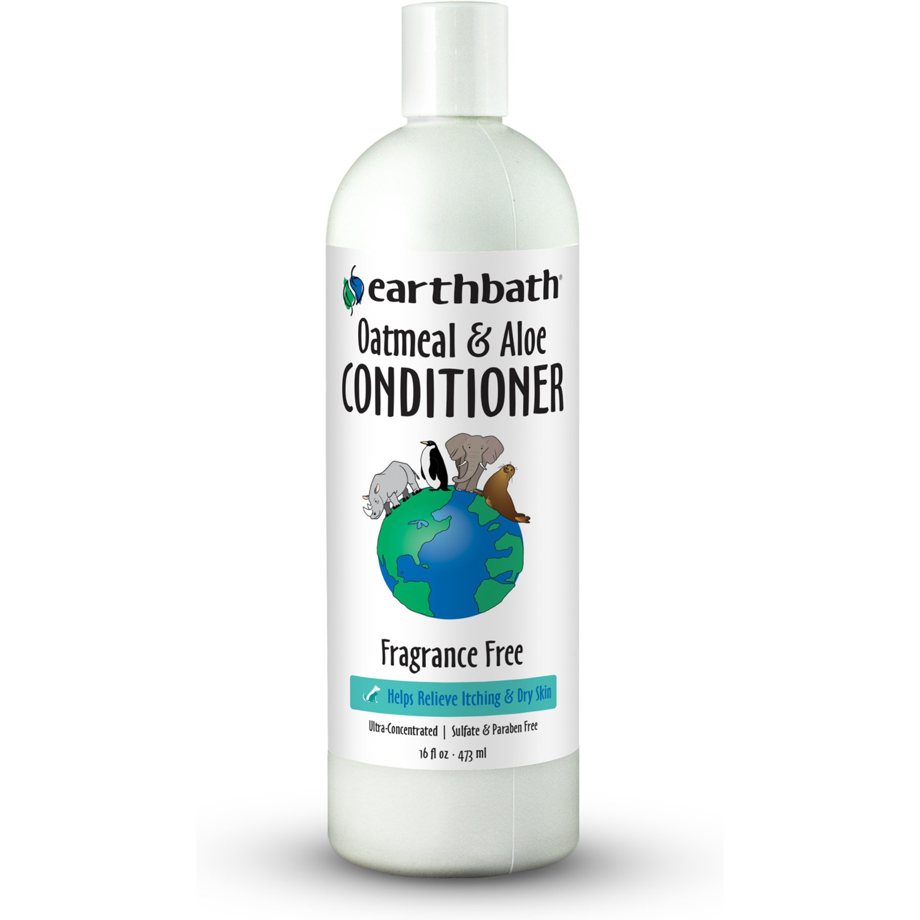 Earthbath Oatmeal & Aloe Fragrance Free Conditioner For Dogs, 16-oz