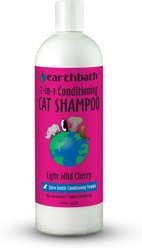 Earthbath 2-in-1 Light Wild Cherry Conditioning Cat Shampoo, 16-fl oz bottle