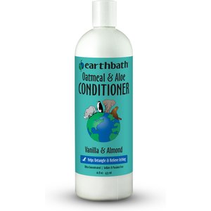 Earthbath Oatmeal & Aloe Itch Relief Dog & Cat Conditioner, Vanilla & Almond, 16-fl oz bottle
