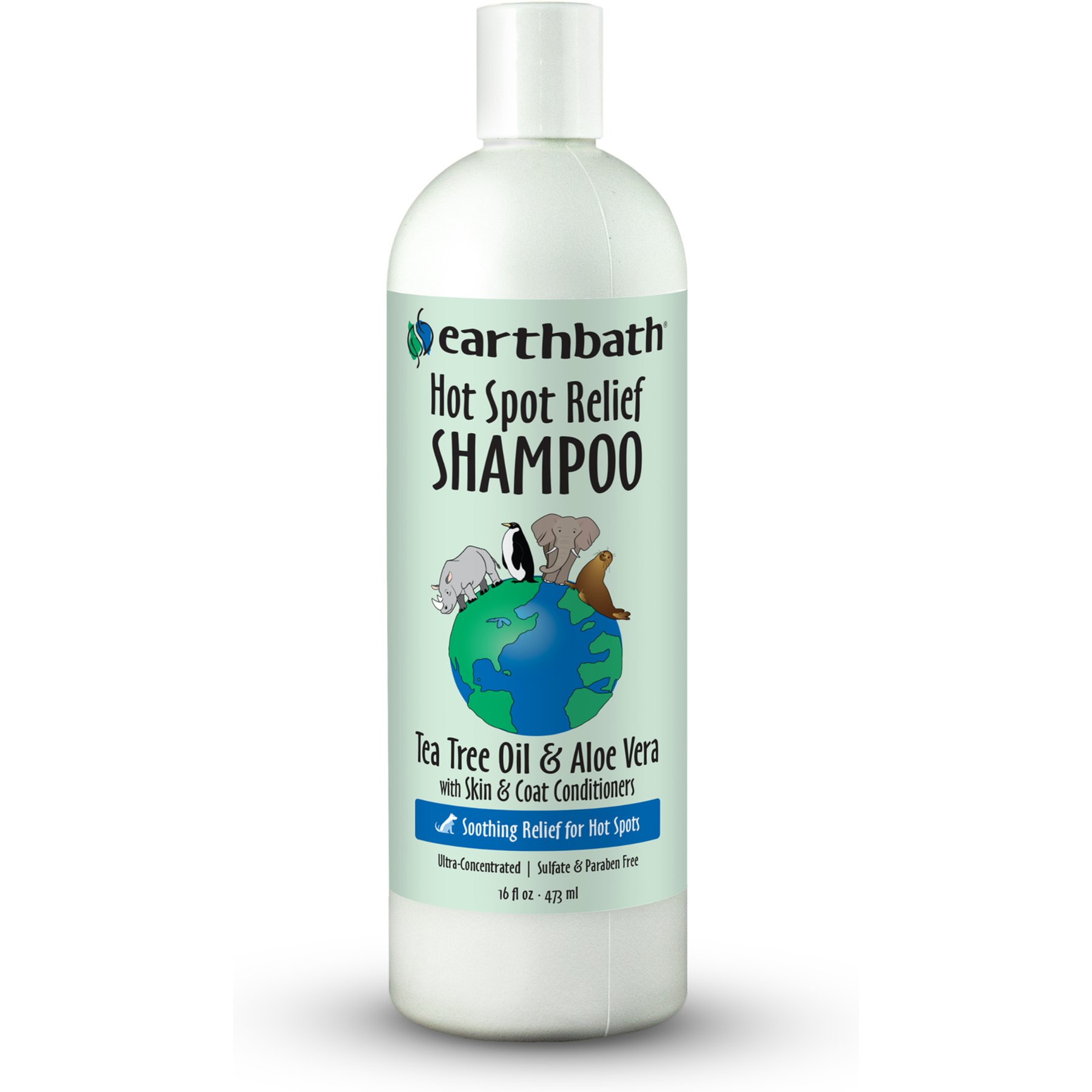 Earthbath Hot Spot Relief Tea Tree & Aloe Dog & Cat Shampoo, 16-fl oz bottle