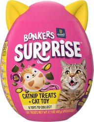 BONKERS Surprise Catnip Flavor Cat Treats with Blind Box Cat Toy, 2.11-oz bag slide 1 of 9