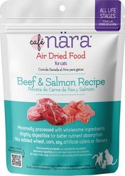 Cafe Nara Beef & Salmon Recipe Air Dried Cat Food, 5-oz bag