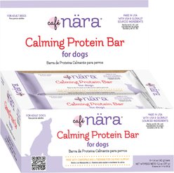 Cafe Nara Calming Soft & Chewy Protein Bar for Dogs, 11.2-oz, case of 8