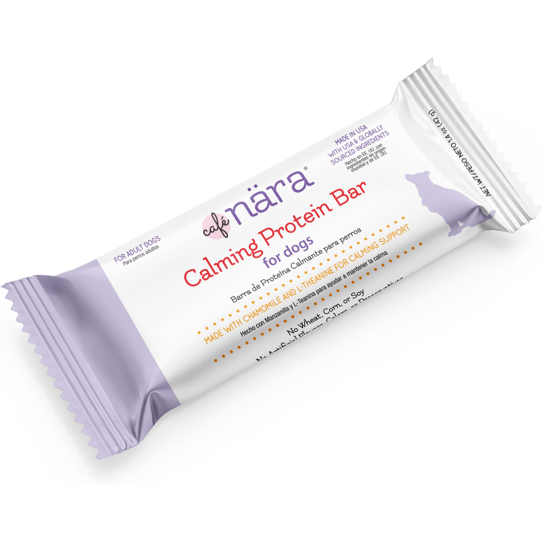 Cafe Nara Calming Soft & Chewy Protein Bar for Dogs, 1.4-oz