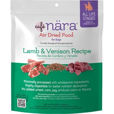 Cafe Nara Cafe Nara Lamb & Venison Recipe Air Dried Dog Food, 1-lb bag