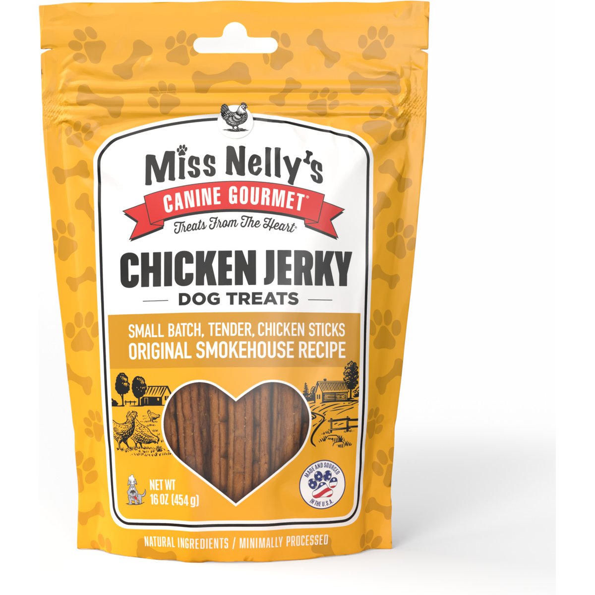 Miss Nelly's Canine Gourmet Chicken Sticks Jerky Dog Treats, 16-oz bag
