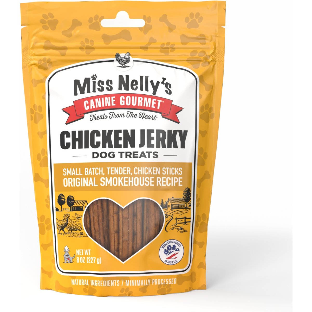 Miss Nelly's Canine Gourmet Chicken Sticks Jerky Dog Treats, 8-oz bag