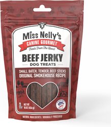 Miss Nelly's Canine Gourmet Beef Sticks Jerky Dog Treats, 16-oz bag