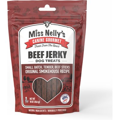 Miss Nelly's Miss Nelly's Canine Gourmet Beef Sticks Jerky Dog Treats, 16-oz bag