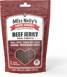 Miss Nelly's Canine Gourmet Beef Sticks Jerky Dog Treats, 8-oz bag slide 1 of 9