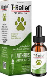 MediNatura T-Relief Arthritis Natural Joint Pain Relief, Homeopathic Mobility Support for Stiffness, Limping & Arthritis Liquid Formula Supplement Oral Drops for Dogs, Cats & Horses, 50-mL
