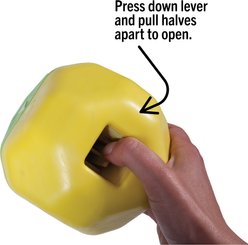Starmark Treat Dispening Puzzle Ball Exercise Dog Toy, Yellow/Green, One Size slide 2 of 6