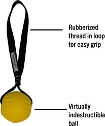 Starmark DuraFoam Ball Loop Exercise Dog Toy, Yellow, Medium: 2.5-in slide 2 of 4