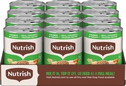 Rachael Ray Nutrish Whole Health Blend Chunks in Gravy Real Chicken & Veggies Dog Wet Food, 13-oz can, 12 count
