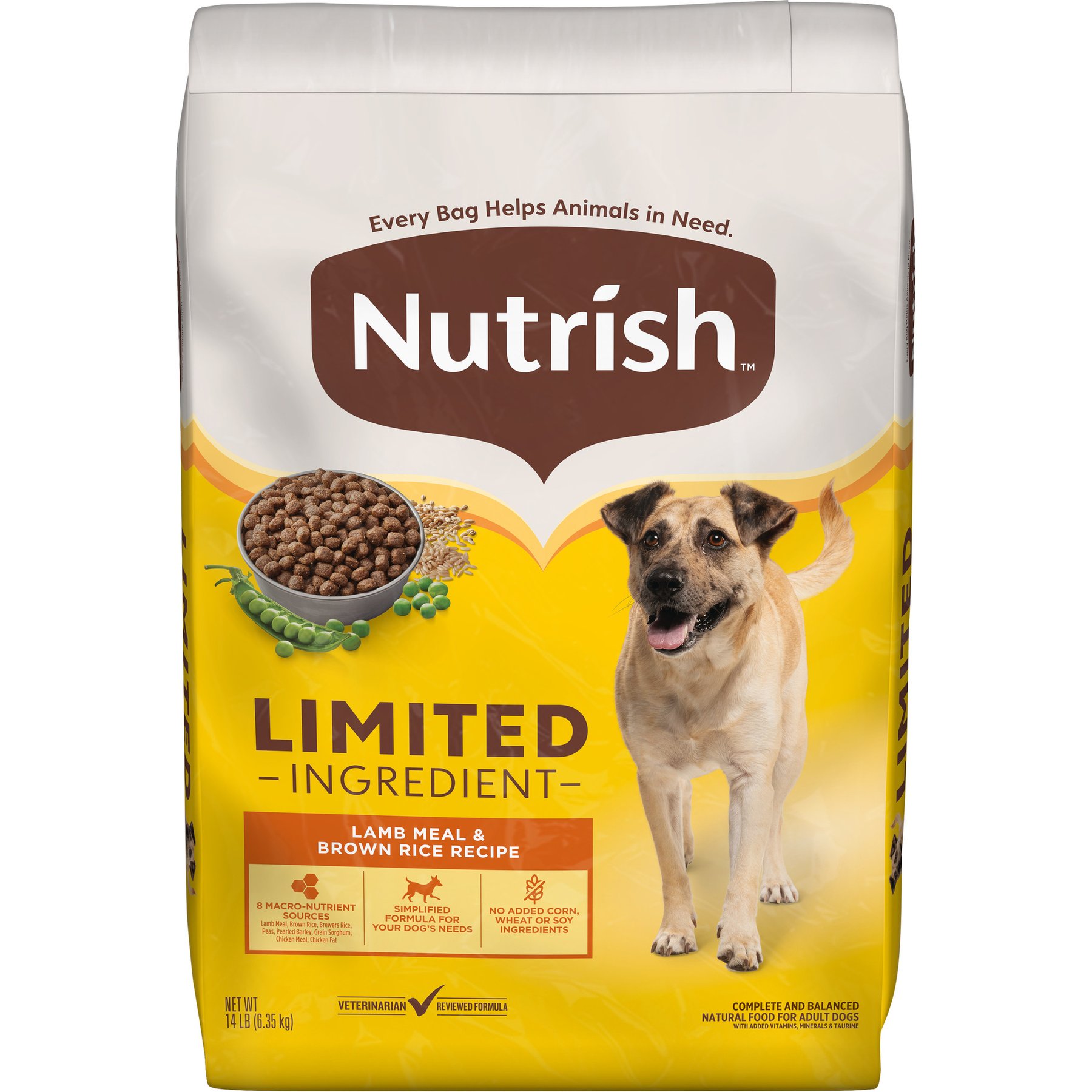 Rachael Ray Nutrish Just 6 Natural Lamb & Rice Dry Dog Food, 14-lb