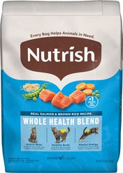Rachael Ray Nutrish Whole Health Blend Salmon & Brown Rice Recipe Dry Cat Food, 14-lb bag