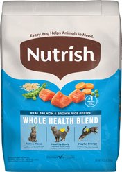 Rachael Ray Nutrish Whole Health Blend Salmon & Brown Rice Recipe Dry Cat Food, 14-lb bag