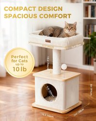 Purrlato 27-in Fleece Covered Modern Cat Tree, Ash White slide 2 of 7