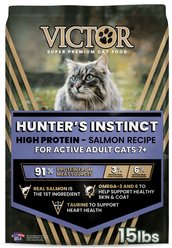 VICTOR Active 7+ Hunter's Instinct High Protein Salmon Recipe Dry Cat Food, 15-lb bag