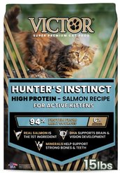 VICTOR Active Kitten Hunter's Instinct High Protein Salmon Recipe Dry Cat Food, 15-lb bag