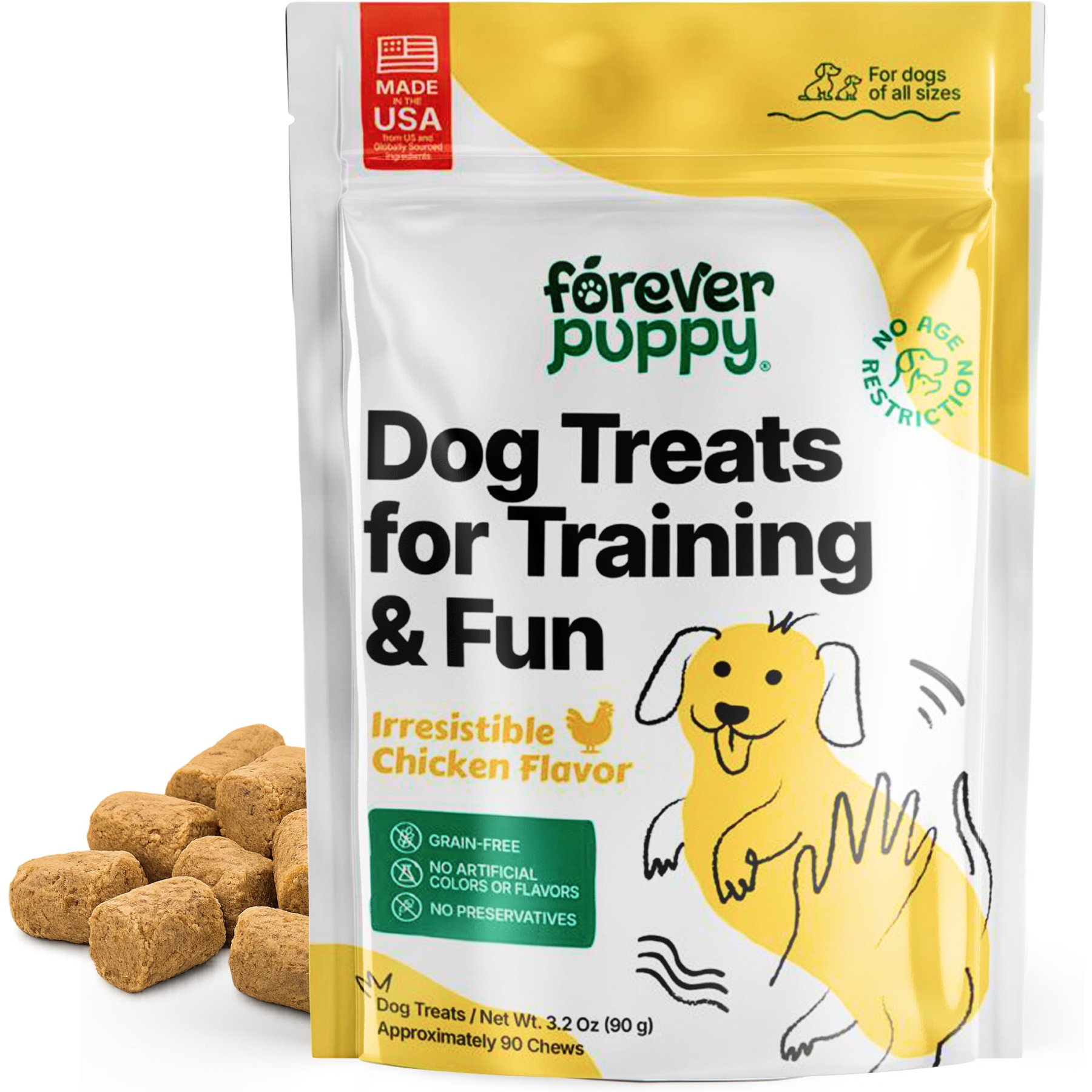 Forever Puppy Training Dog Treats, 90-g pouch