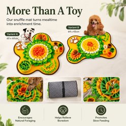 NonoPets Snuffle Mat Interactive Foraging Dog & Cat Toy, 23.6 x 23.6-in slide 2 of 8