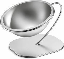 NonoPets Raised Dishwasher Safe Lead Free Removable Elevated Stainless Steel Dog & Cat Bowl with 15° Tilted Metal Base, 0.83-cup