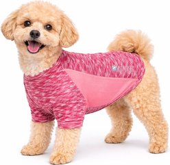Pet Life Active Warf Speed Heathered Ultra-Stretch Sporty Performance Dog T-Shirt, Pink Heather/Light Pink, Medium