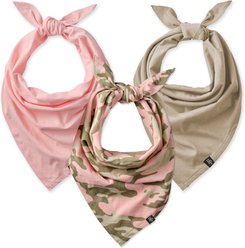 Pet Passion Pink Camo Dog Bandana, Pink Camo, Large, 3 count