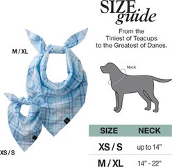 Pet Passion Blue Preppy Plaid Dog Bandana, Blue Preppy Plaid, Large, 3 count slide 2 of 6