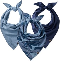 Pet Passion Navy Camo Dog Bandana, Navy Camo, Small, 3 count