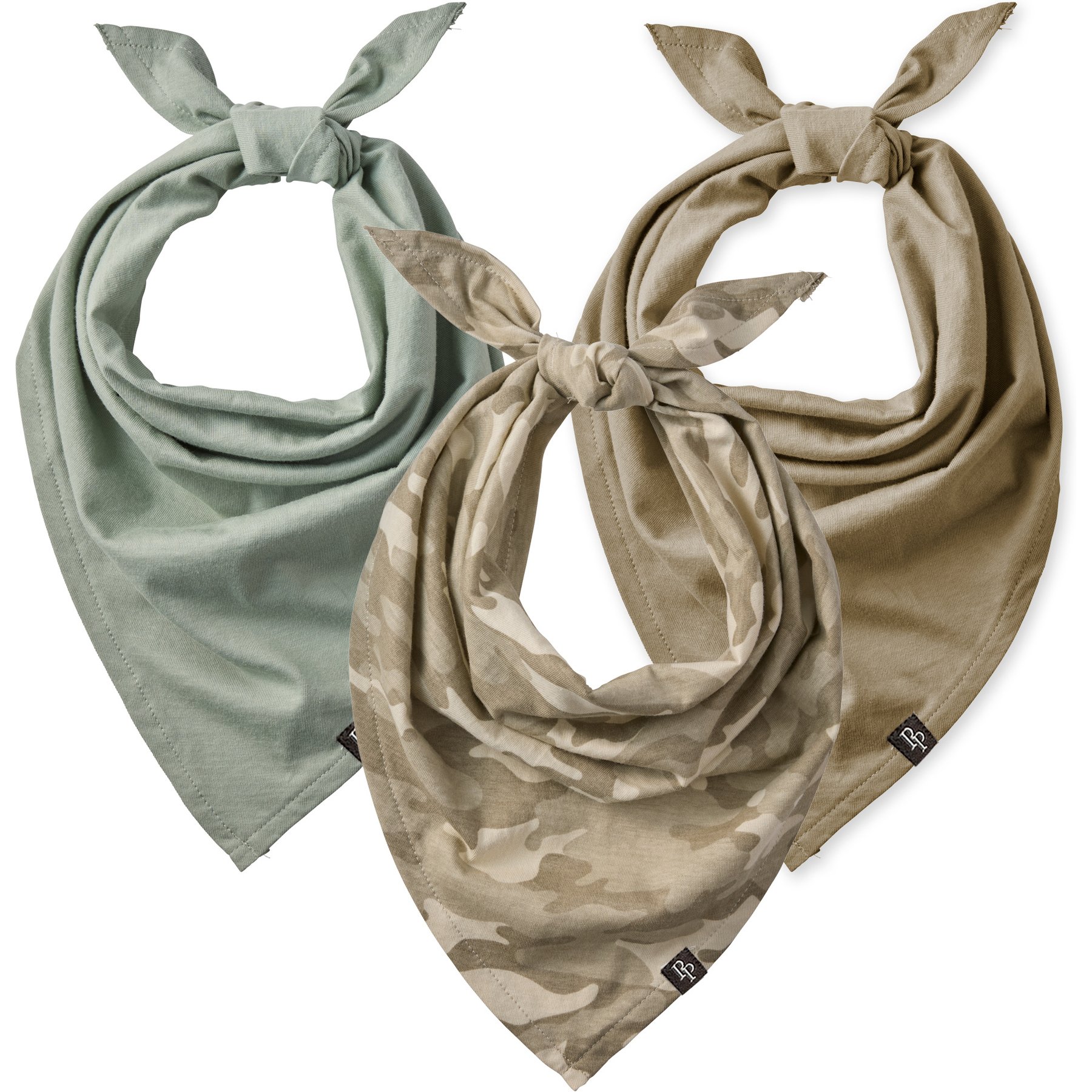 Pet Passion Sage Camo Dog Bandana, Sage Camo, Large, 3 count