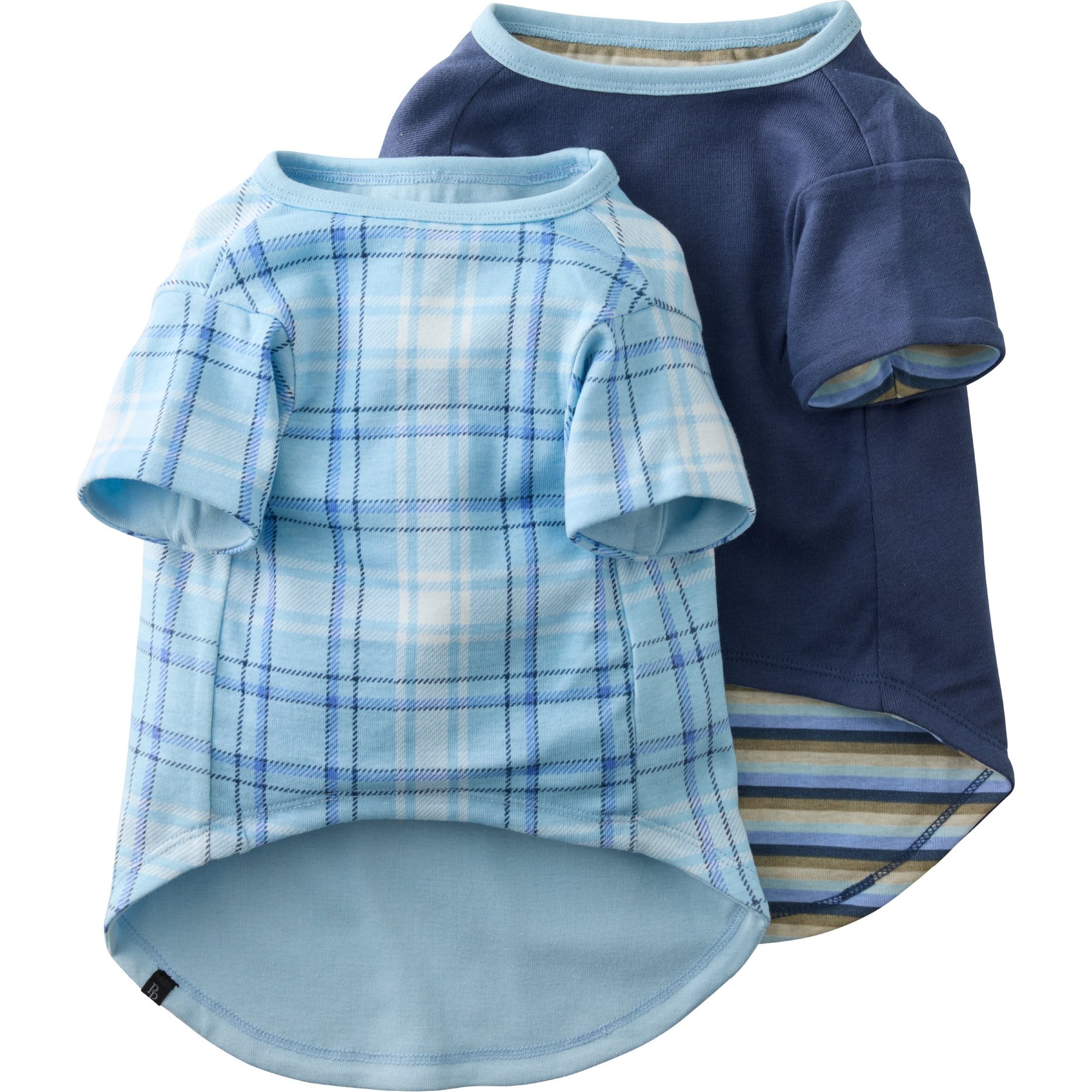 Pet Passion Reversible Tee Dog Shirt, Blue Sand, Small, 2 count
